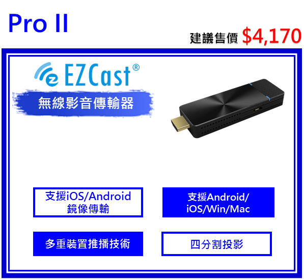 EZCast Pro II 無線影音簡報器